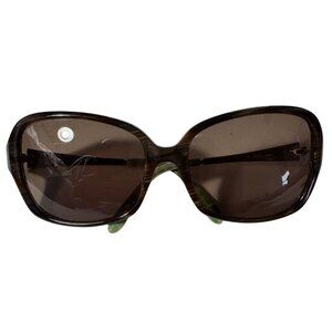 Kate Spade RAE/S 0JDJ Oversized Sunglasses 115 Brown Gradient Lenses Green Gold